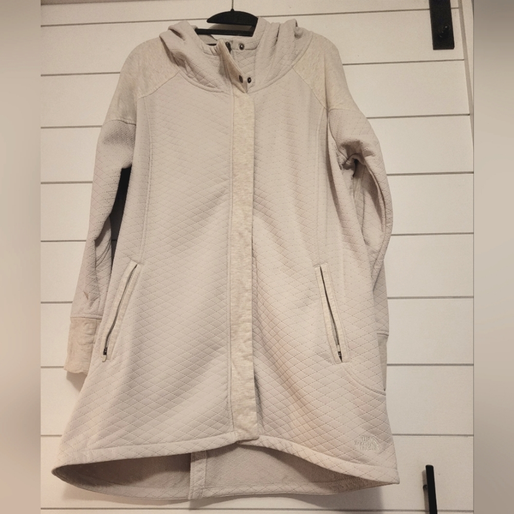 North Face Beige Full zip Jacket size XL